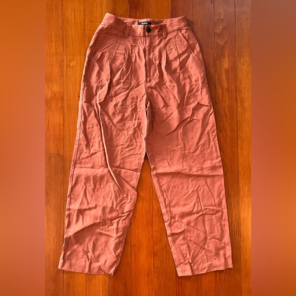 NWOT Madewell Barroway Wide-Leg Crop Pants - 0 - Coral